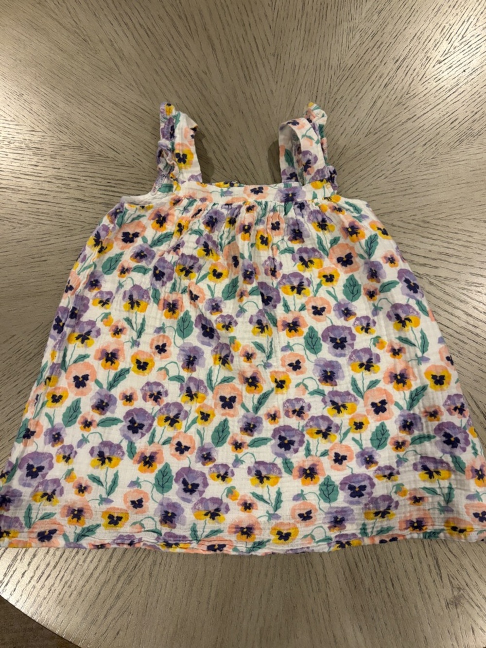 Angel Dear Floral Tank Top - Purple, Yellow & Pink